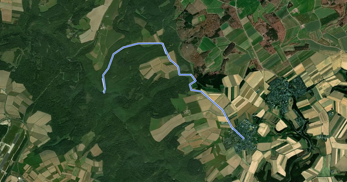 Маршрут Orstwanderweg 7 на спутниковом снимке