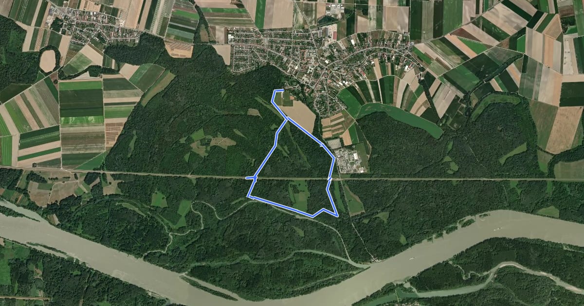 Маршрут Orther Rundwanderweg на спутниковом снимке