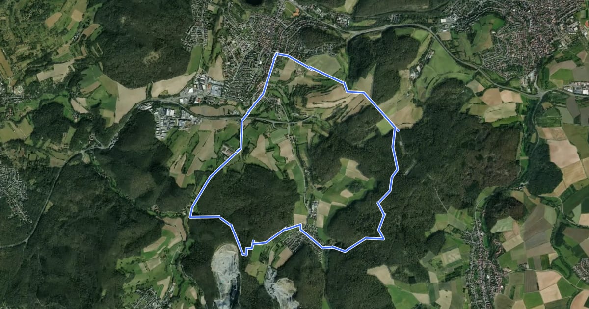 Маршрут Ortsrundwanderweg Mühltal 1 на спутниковом снимке