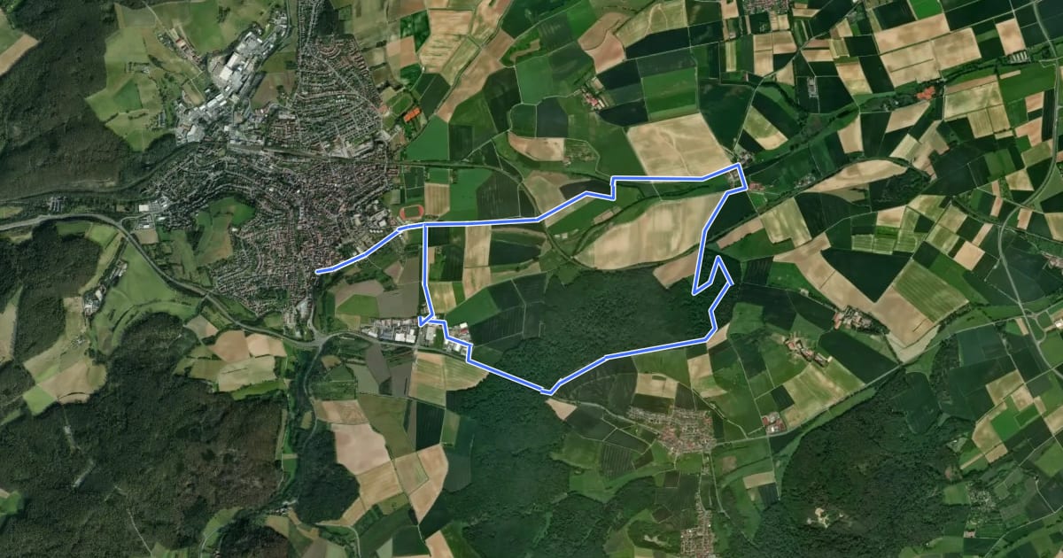 Маршрут Ortsrundwanderweg Ober-Ramstadt 3 на спутниковом снимке