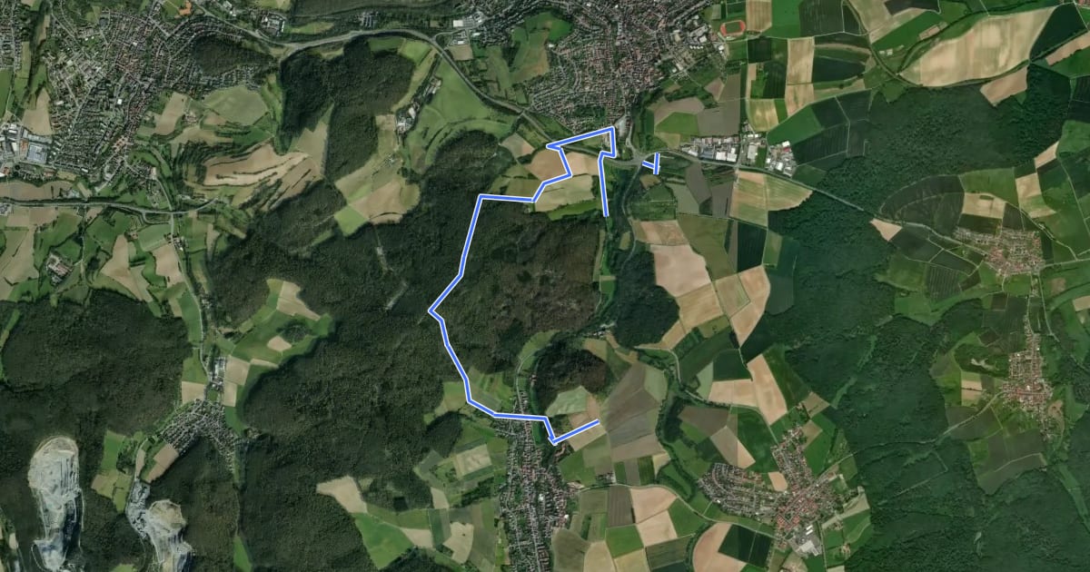 Маршрут Ortsrundwanderweg Ober-Ramstadt 4 на спутниковом снимке