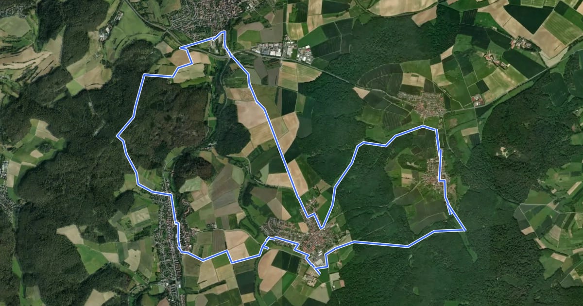 Маршрут Ortsrundwanderweg Ober-Ramstadt 5 на спутниковом снимке