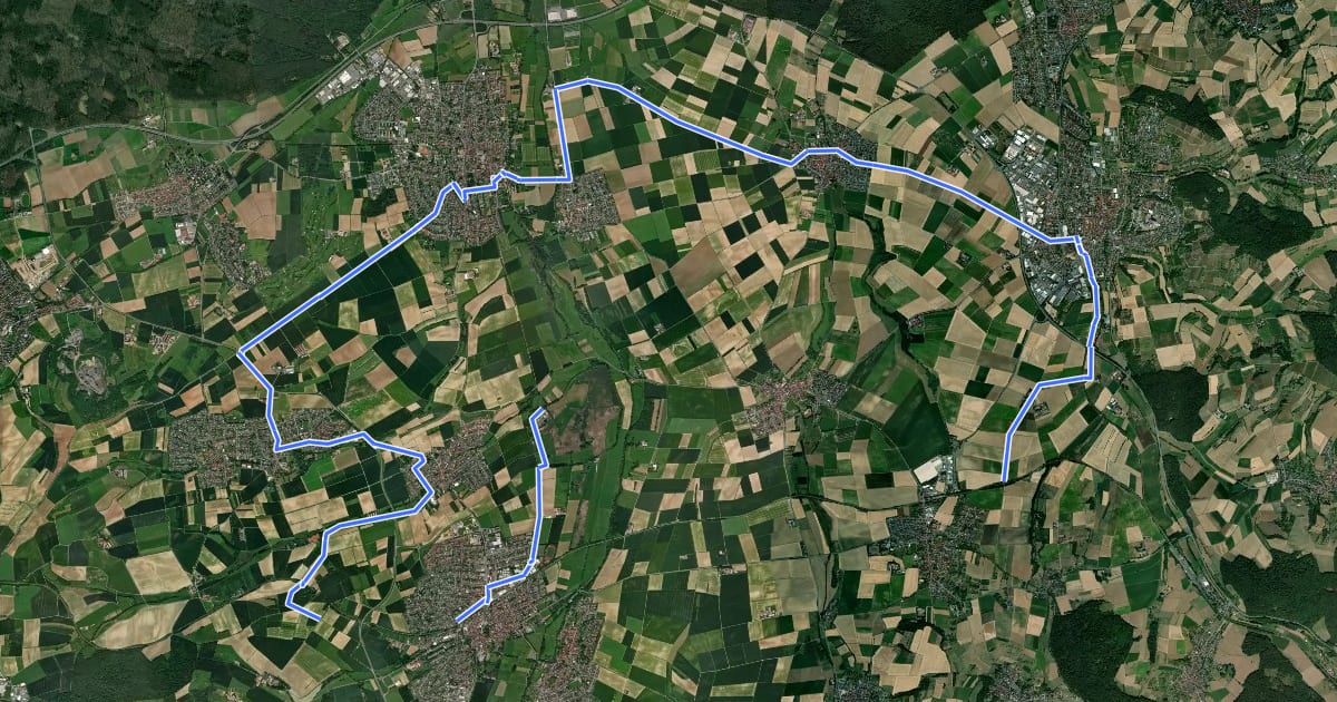 Маршрут Ortsrundwanderweg S... 5 на спутниковом снимке