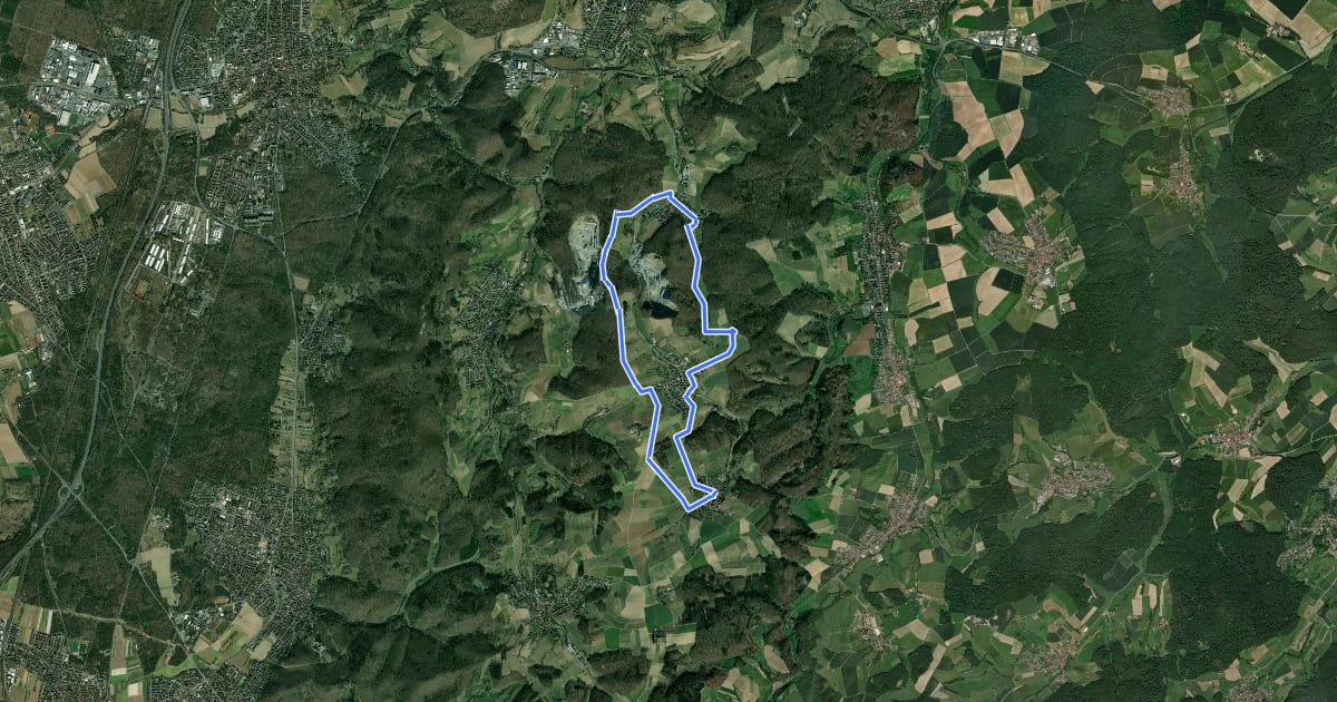 Маршрут Ortsrundwanderweg Waschenbach 1 на спутниковом снимке