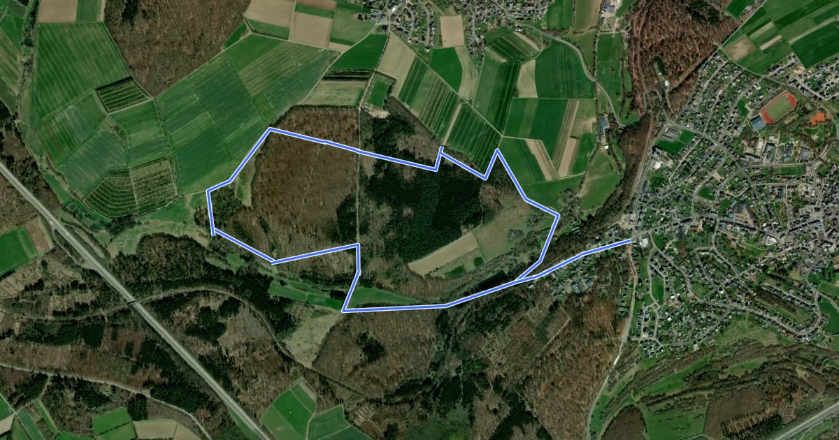 Маршрут Ortswanderweg 2 im Bereich Kaisersesch und Masburg на спутниковом снимке