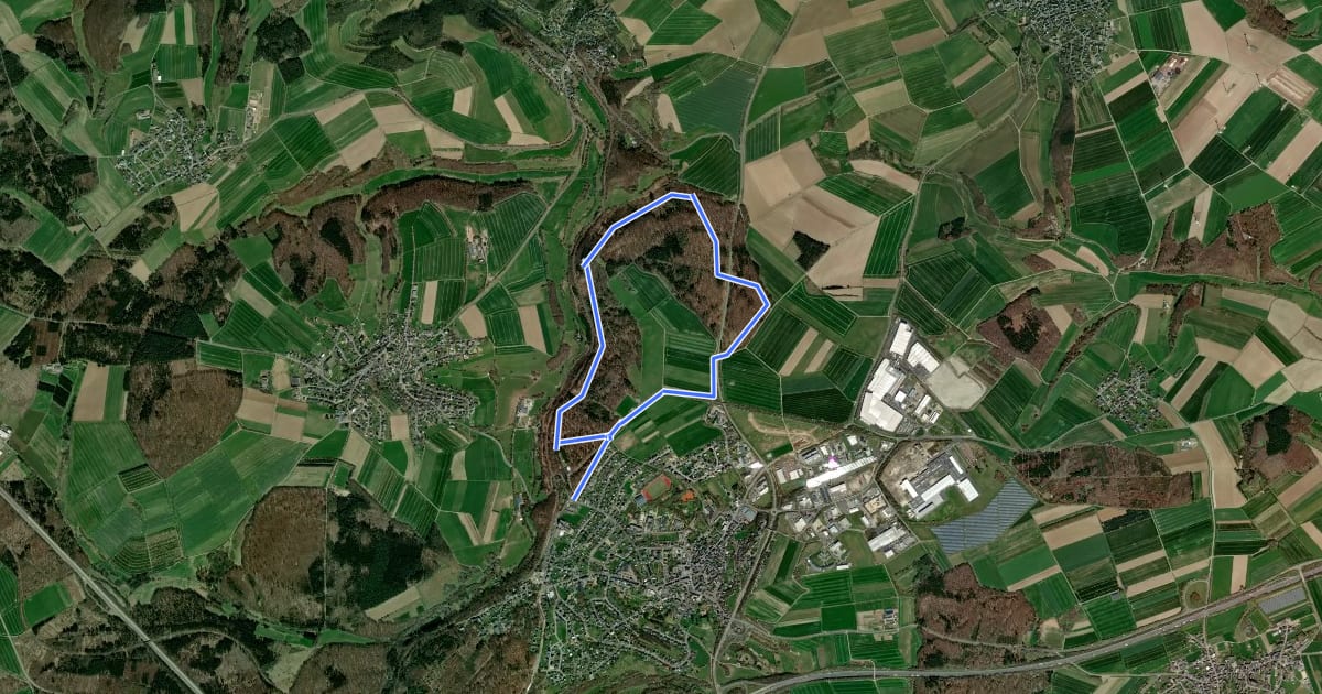 Маршрут Ortswanderweg 4 im Bereich Kaisersesch und Masburg на спутниковом снимке