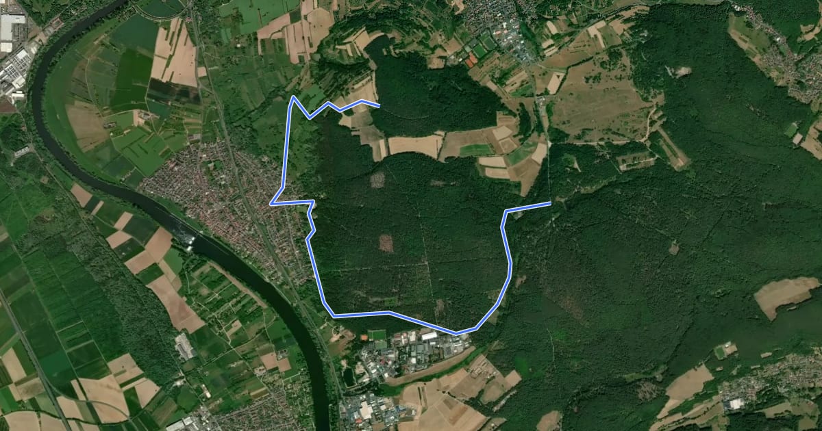 Маршрут Ortswanderweg Aschaffenburg 3 на спутниковом снимке