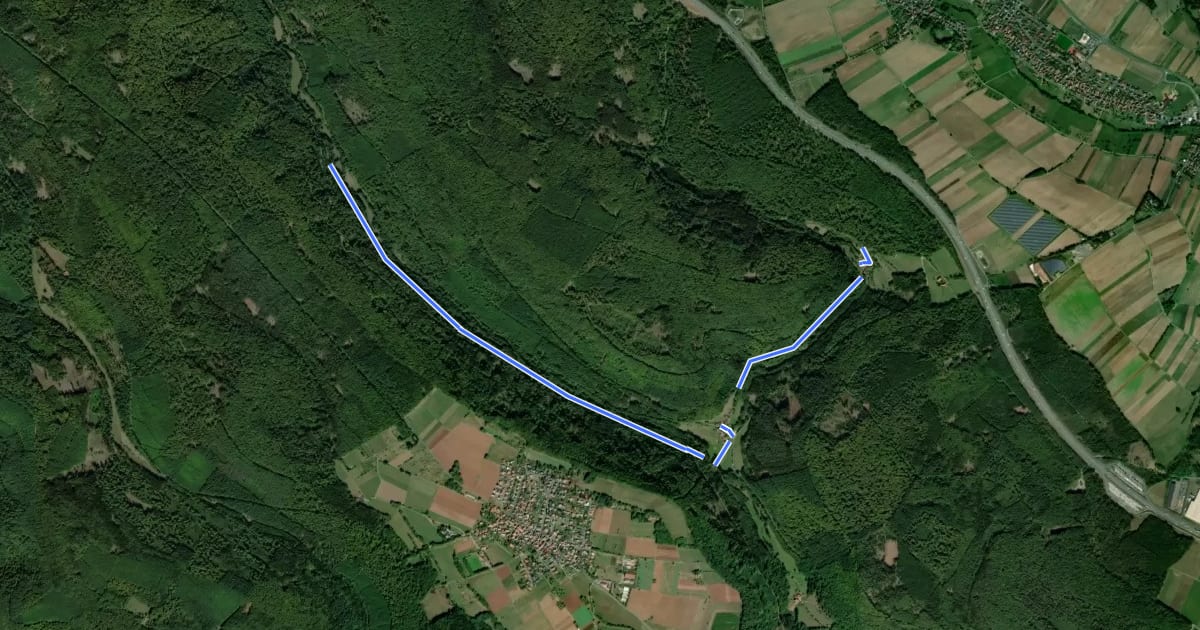 Маршрут Ortswanderweg Bischbrunn 3 на спутниковом снимке