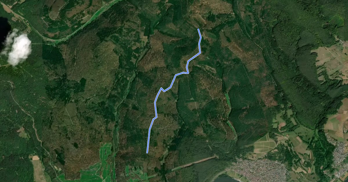 Маршрут Ortswanderweg Dorfprozelten D2 на спутниковом снимке