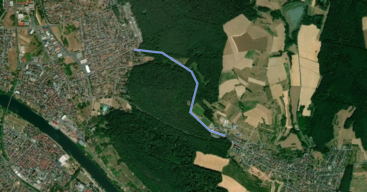 Маршрут Ortswanderweg Erlenbach 5 на спутниковом снимке