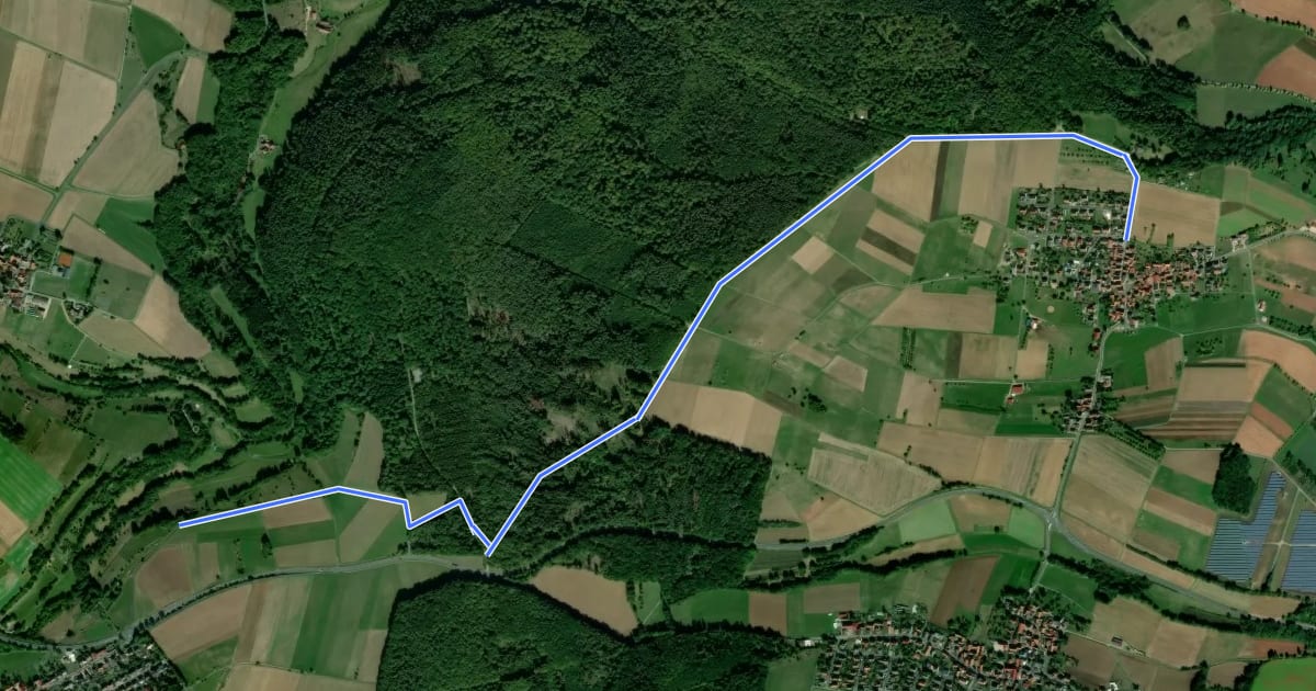 Маршрут Ortswanderweg Esselbach 4 на спутниковом снимке