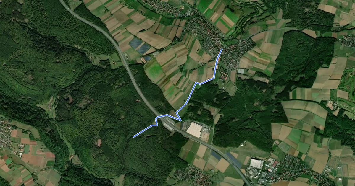 Маршрут Ortswanderweg Esselbach 7 на спутниковом снимке