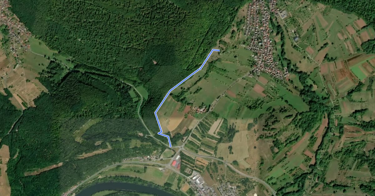 Маршрут Ortswanderweg Faulbach 1 на спутниковом снимке