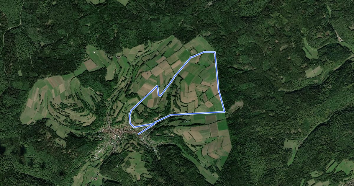 Маршрут Ortswanderweg Flörsbachtal 3 на спутниковом снимке