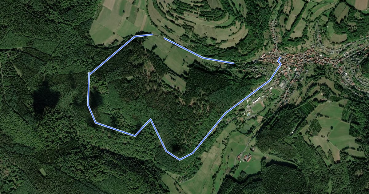 Маршрут Ortswanderweg Flörsbachtal 4 на спутниковом снимке