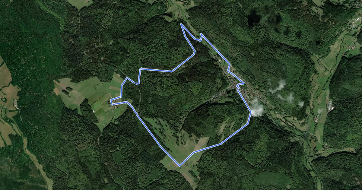 Маршрут Ortswanderweg Flörsbachtal 8 на спутниковом снимке