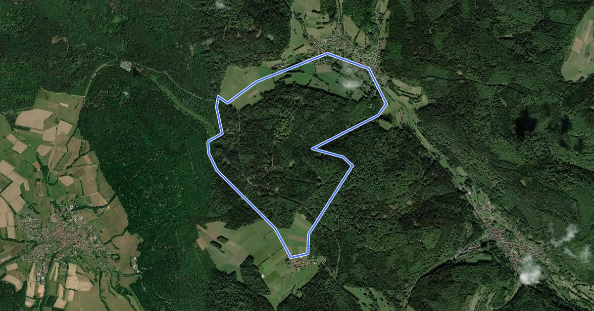 Маршрут Ortswanderweg Flörsbachtal 9 на спутниковом снимке