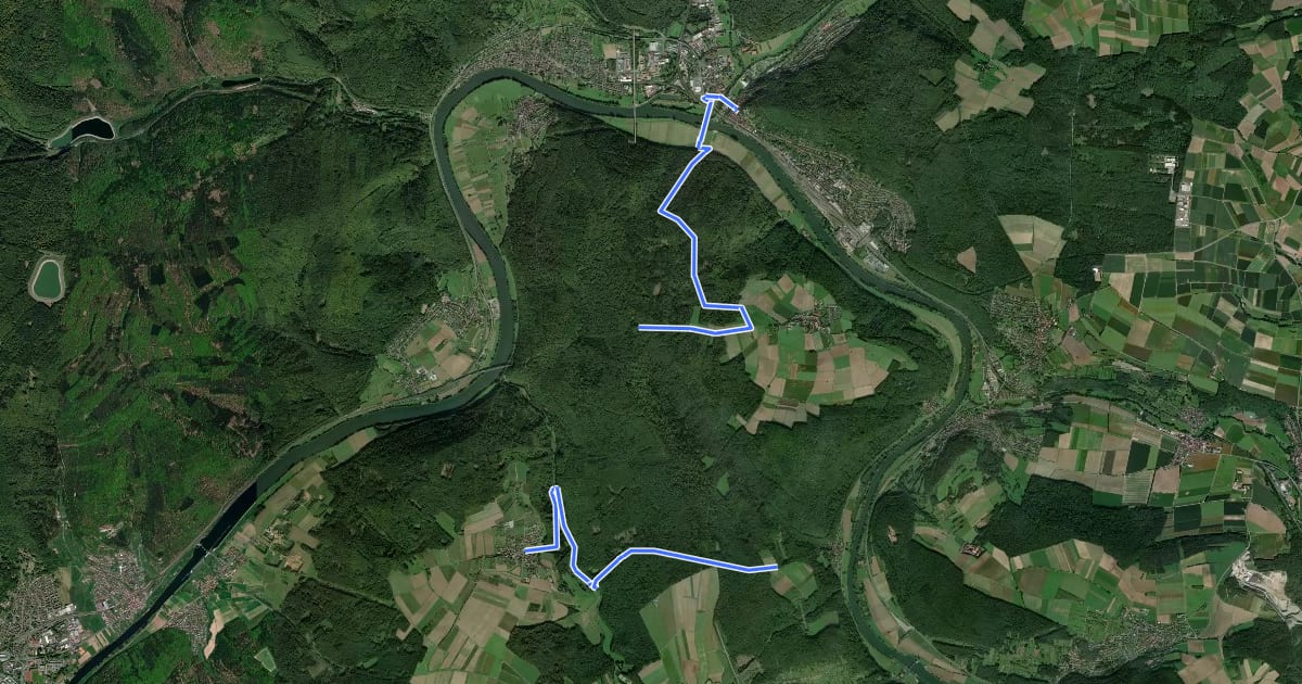 Маршрут Ortswanderweg Gemünden 2 на спутниковом снимке