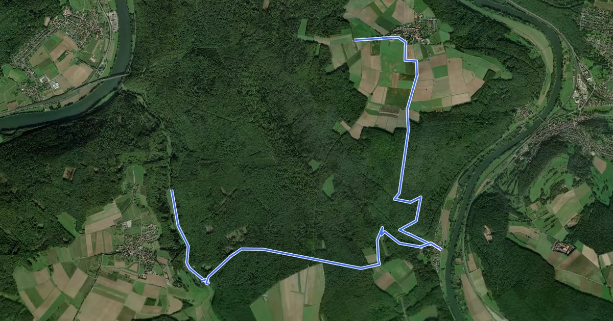 Маршрут Ortswanderweg Gemünden 4 на спутниковом снимке