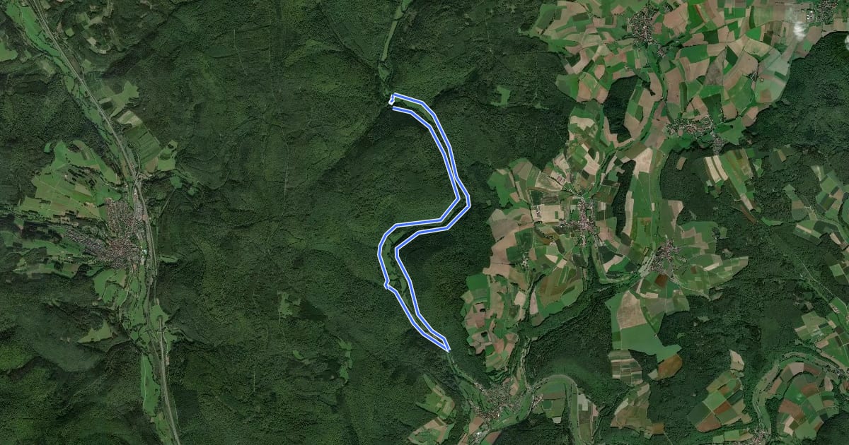 Маршрут Ortswanderweg Gräfendorf 1 на спутниковом снимке