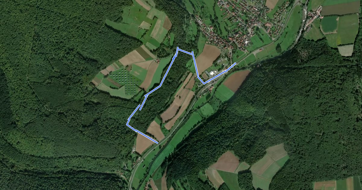 Маршрут Ortswanderweg Gräfendorf 3 на спутниковом снимке