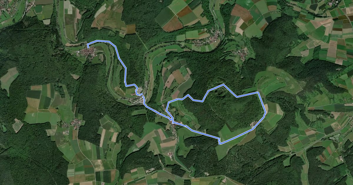 Маршрут Ortswanderweg Gräfendorf 4 на спутниковом снимке