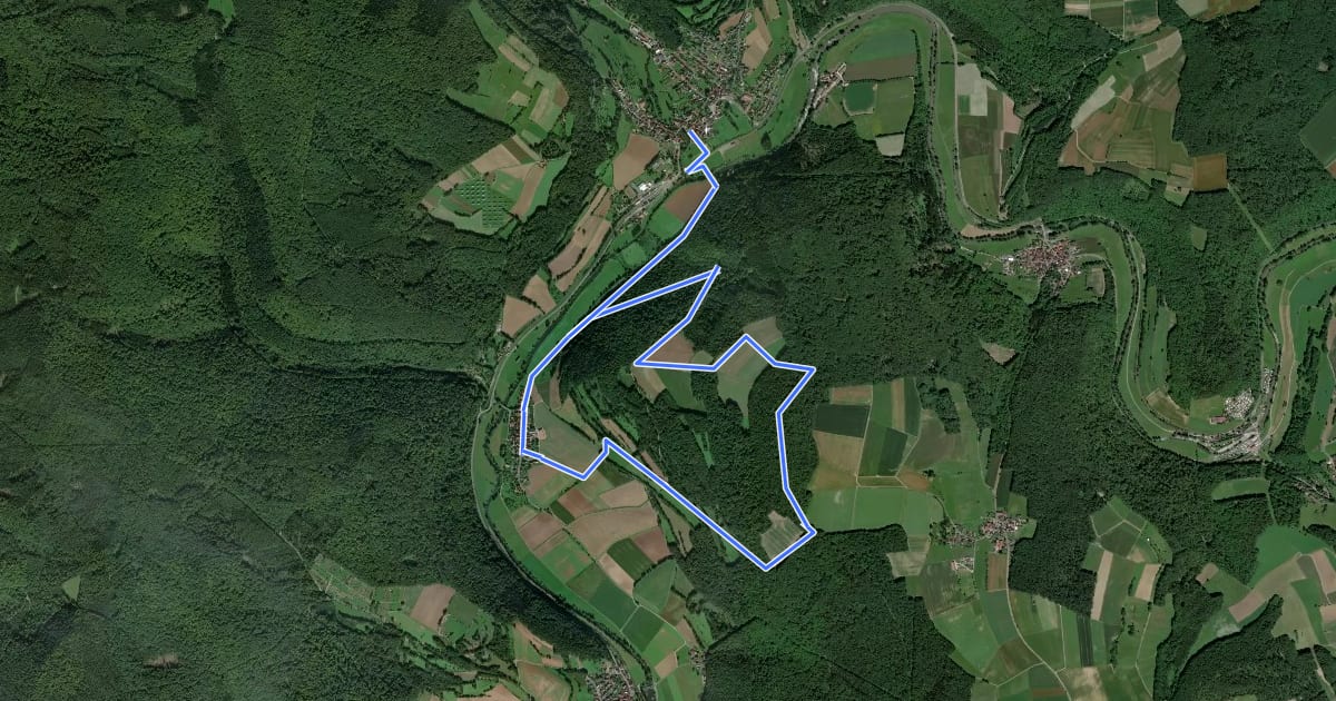 Маршрут Ortswanderweg Gräfendorf 5 на спутниковом снимке