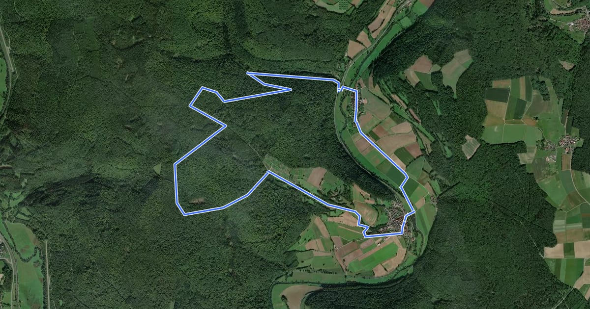 Маршрут Ortswanderweg Gräfendorf 6 на спутниковом снимке