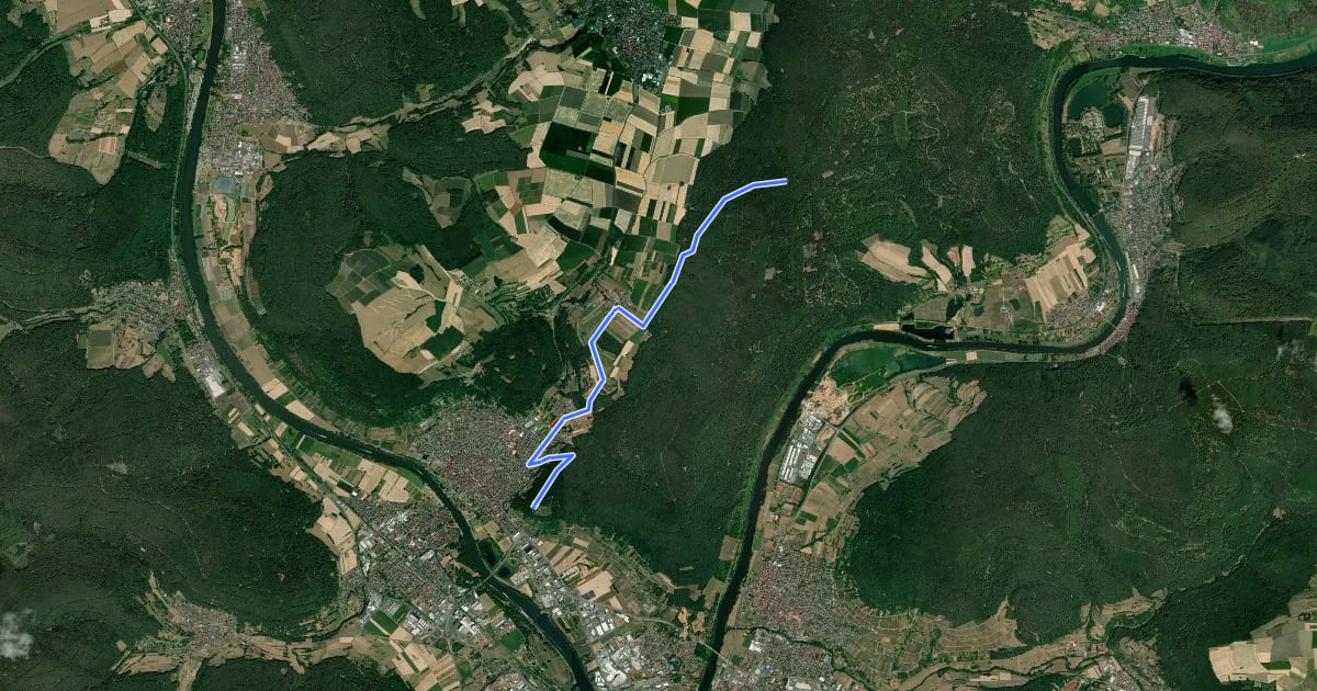 Маршрут Ortswanderweg Großheubach G1 на спутниковом снимке