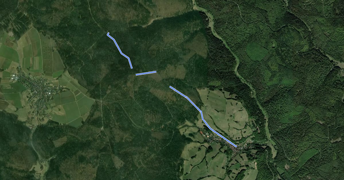 Маршрут Ortswanderweg Habichsthal H2 на спутниковом снимке