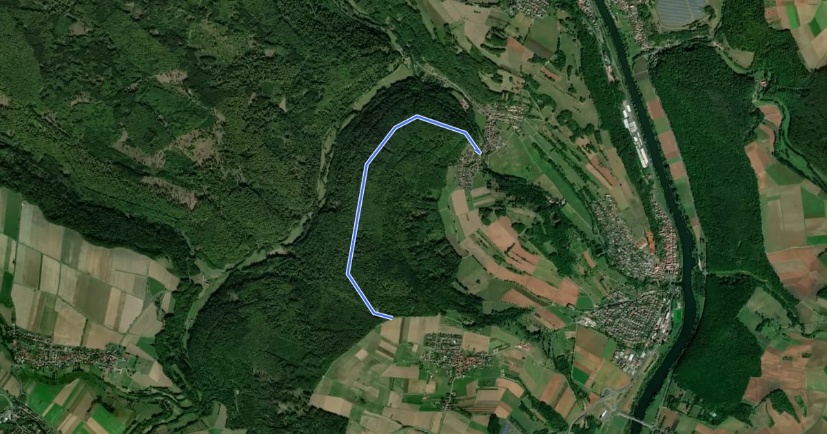 Маршрут Ortswanderweg Hafenlohr 4 на спутниковом снимке