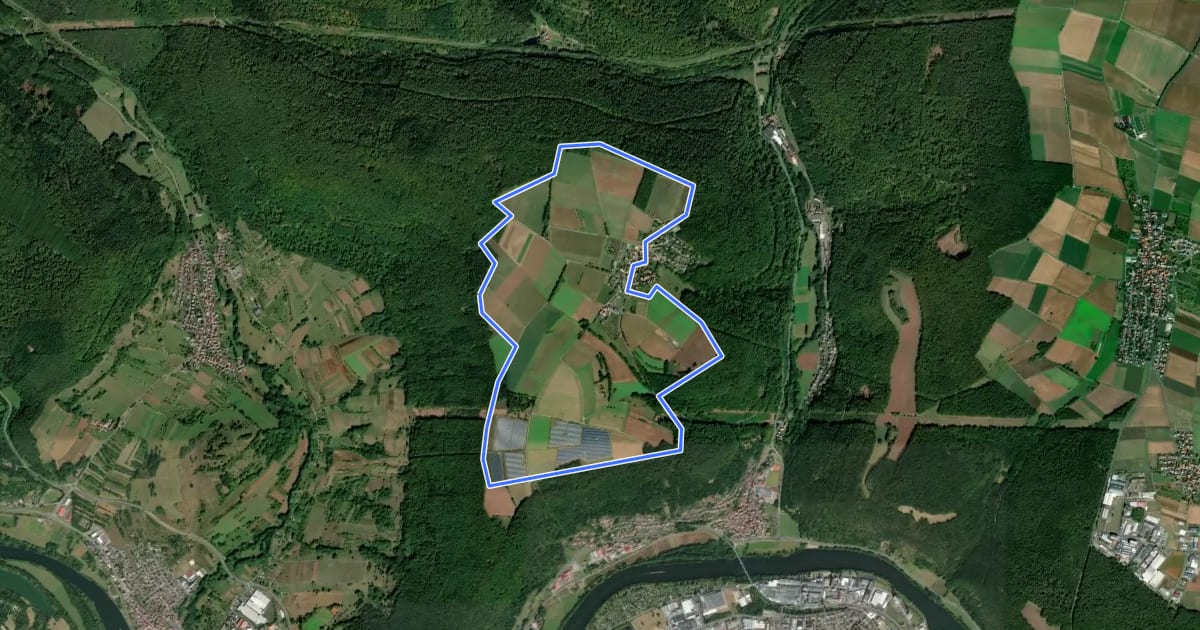 Маршрут Ortswanderweg Hasselberg 1 Panoramaweg на спутниковом снимке