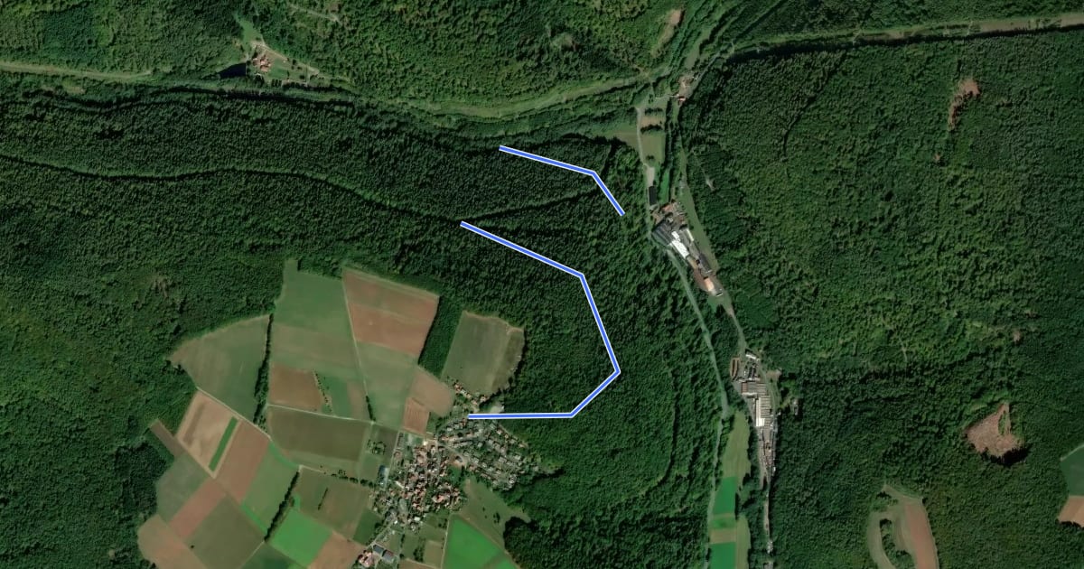 Маршрут Ortswanderweg Hasselberg 2 на спутниковом снимке