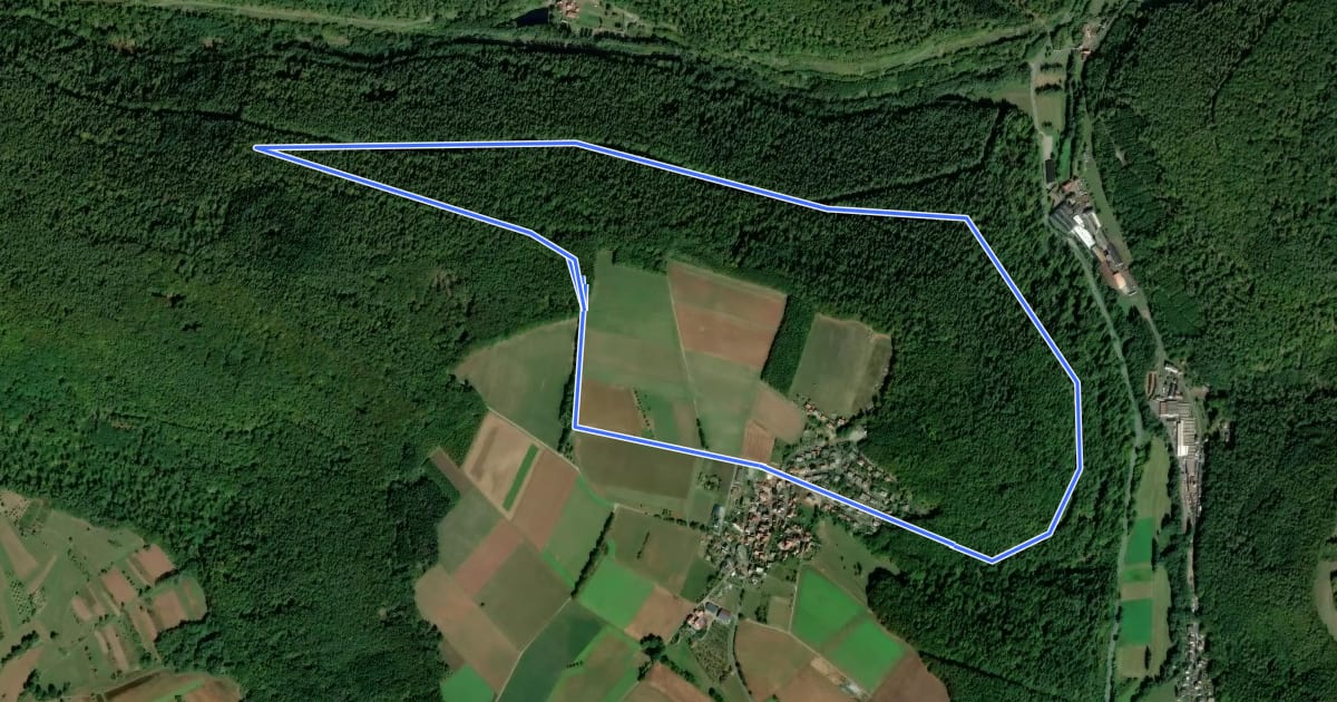 Маршрут Ortswanderweg Hasselberg 3 на спутниковом снимке