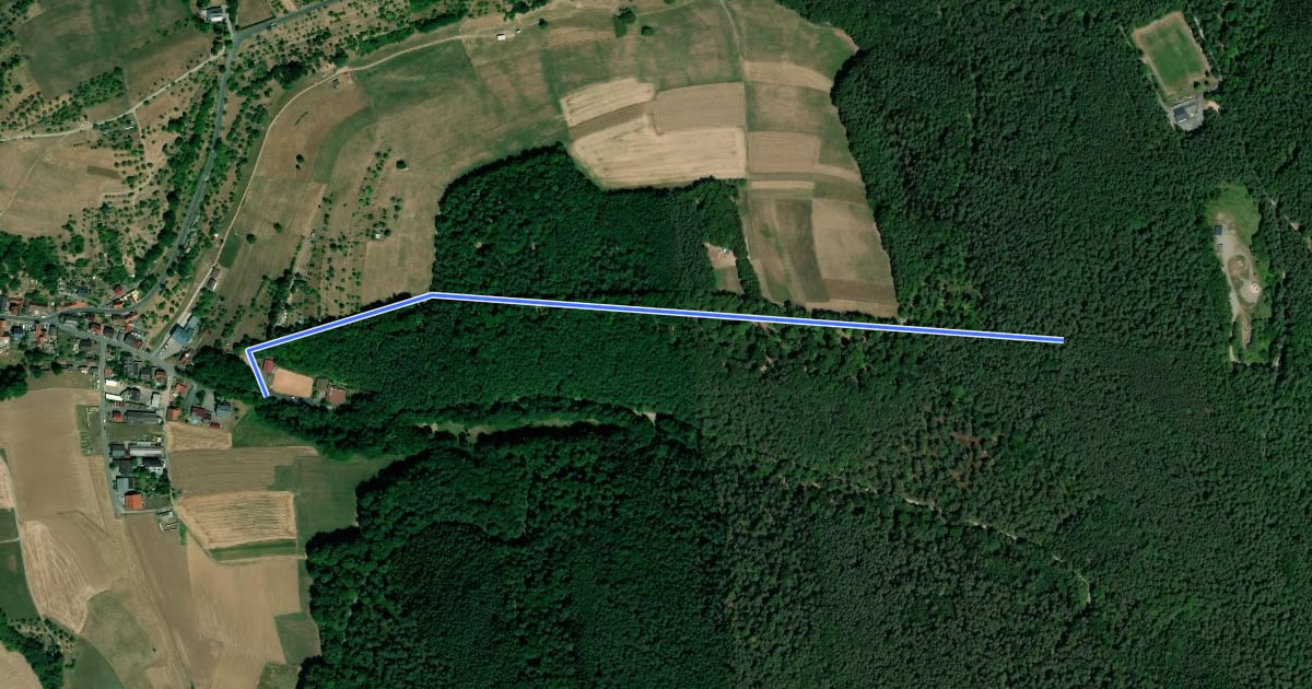 Маршрут Ortswanderweg Hausen 2 на спутниковом снимке