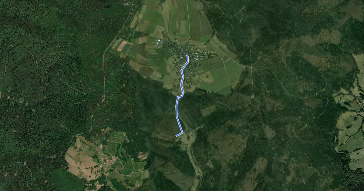 Маршрут Ortswanderweg Heinrichsthal 1 на спутниковом снимке