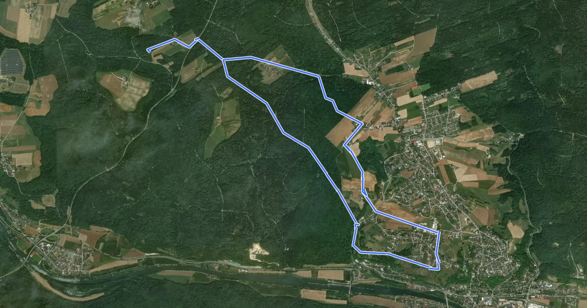 Маршрут Ortswanderweg Ihrlerstein на спутниковом снимке