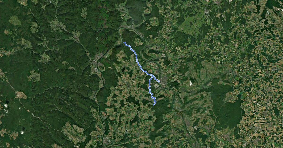 Маршрут Ortswanderweg Karlstadt 10 на спутниковом снимке