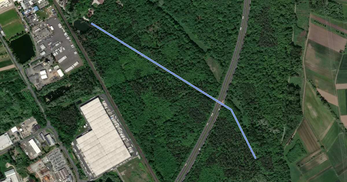 Маршрут Ortswanderweg Karlstein 1 на спутниковом снимке