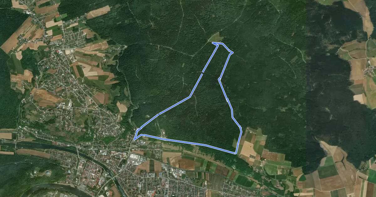 Маршрут Ortswanderweg Kelheim 4 на спутниковом снимке