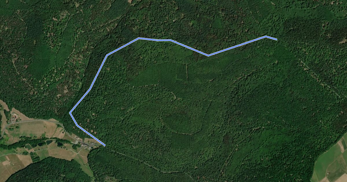 Маршрут Ortswanderweg Kleinkahl 1 на спутниковом снимке