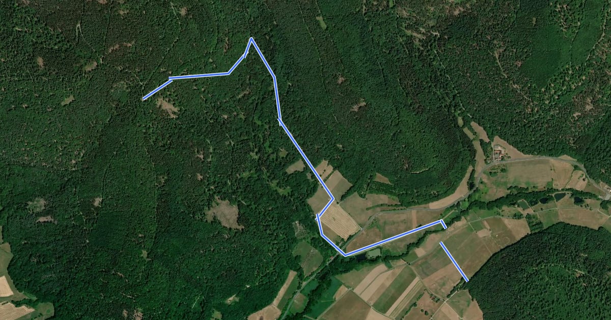 Маршрут Ortswanderweg Kleinkahl 4 на спутниковом снимке