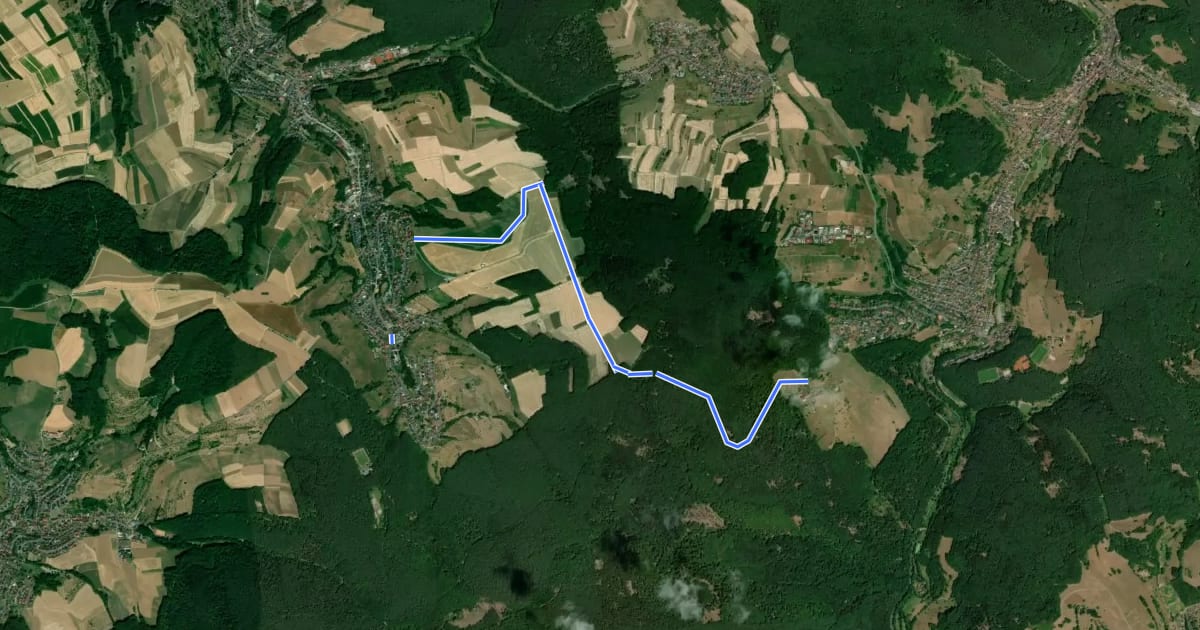 Маршрут Ortswanderweg Leidersbach 2 на спутниковом снимке