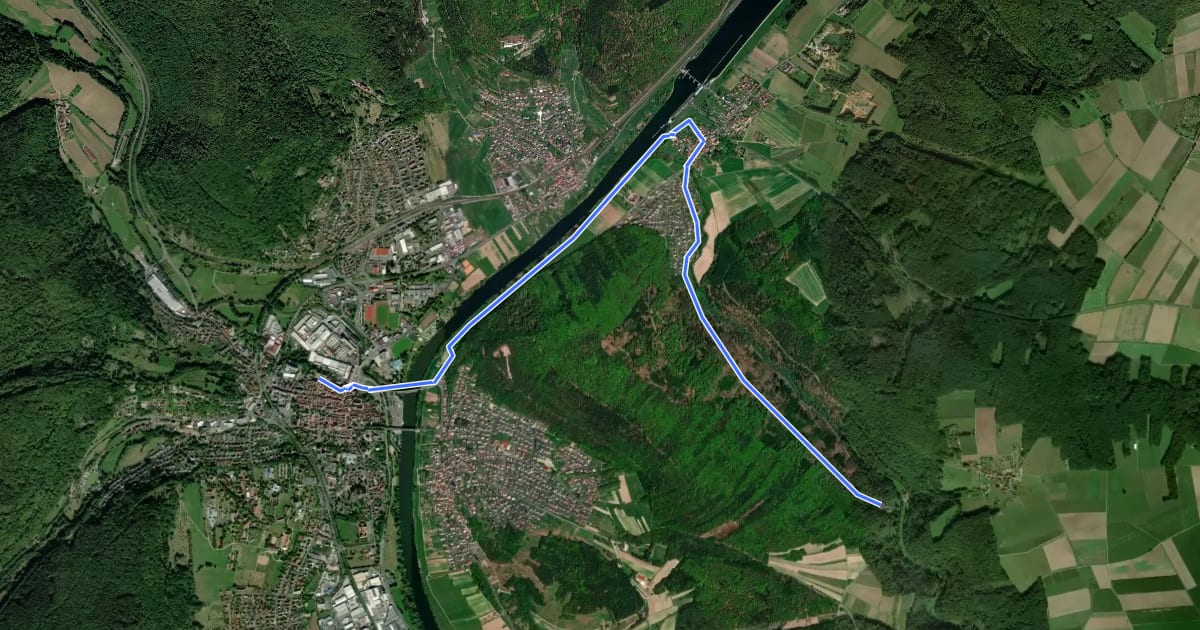 Маршрут Ortswanderweg Lohr 4 Sieben-Zwerge-Weg на спутниковом снимке