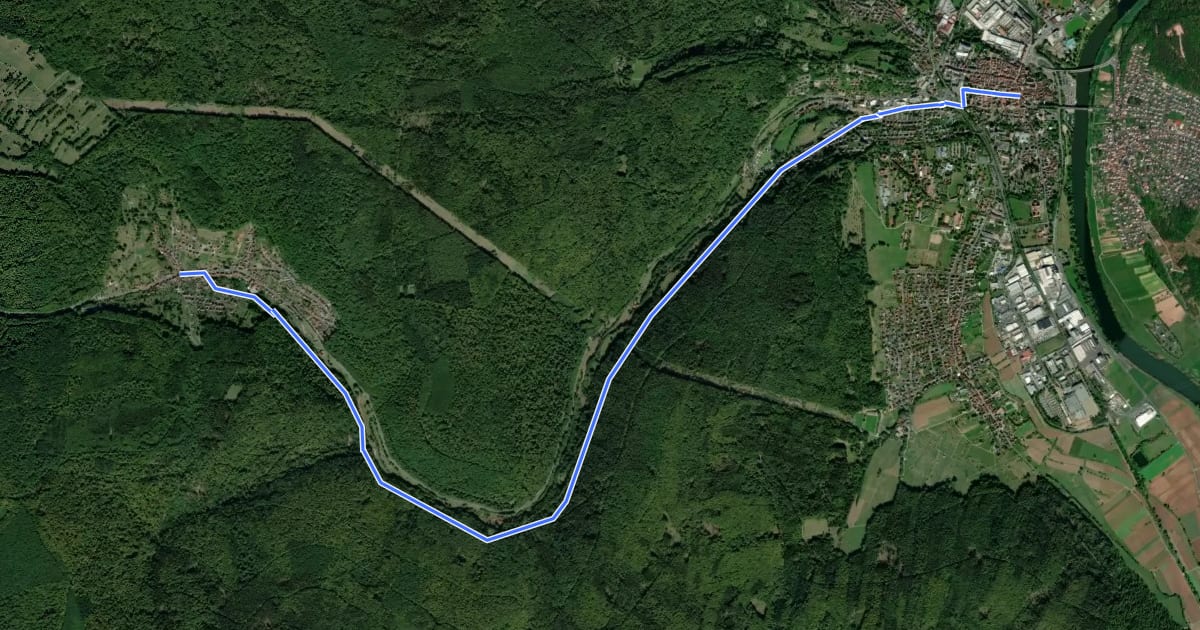 Маршрут Ortswanderweg Lohr 7 на спутниковом снимке