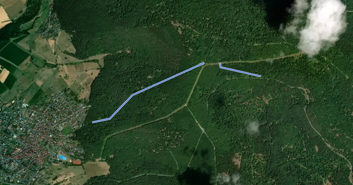Маршрут Ortswanderweg Mönchberg 1 на спутниковом снимке