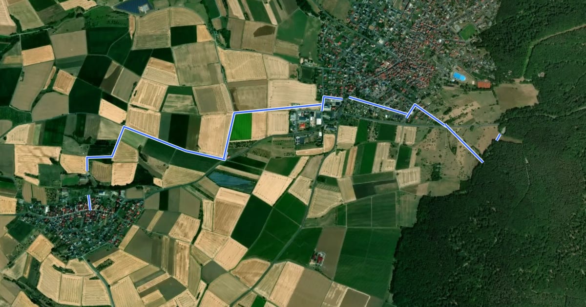 Маршрут Ortswanderweg Mönchberg 2 на спутниковом снимке
