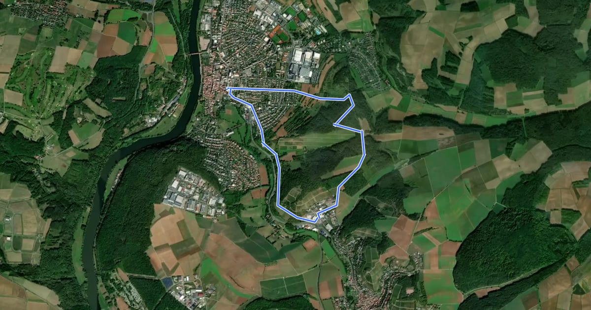 Маршрут Ortswanderweg Marktheidenfeld 2 на спутниковом снимке