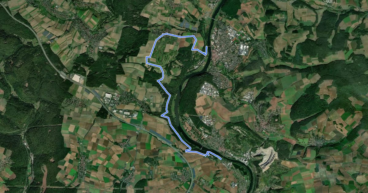 Маршрут Ortswanderweg Marktheidenfeld 5 на спутниковом снимке