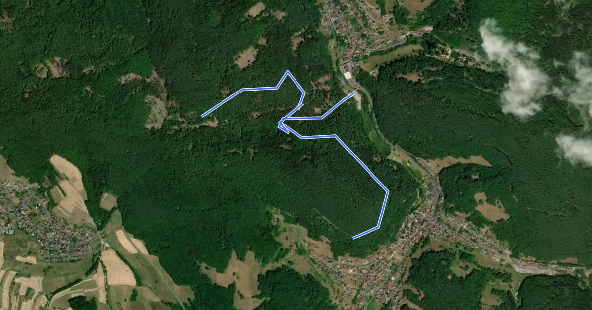 Маршрут Ortswanderweg Mespelbrunn 8 на спутниковом снимке